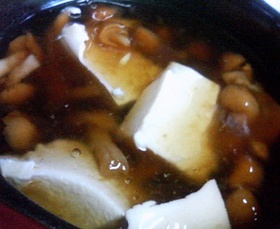 包丁要らず！すくい豆腐のなめこあんかけ