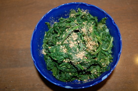 菊菜が美味しい☆きな粉お浸し