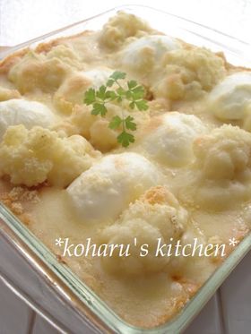 *白い雪山の豆乳マカロニグラタン*