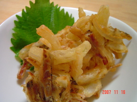 残り物が大変身！キンピラごぼうの天ぷら☆
