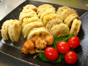 海老の蓮根はさみ揚げ