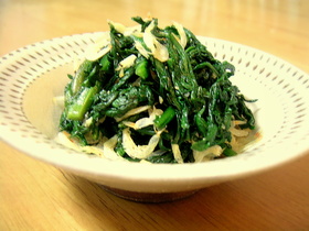 春菊の塩炒め