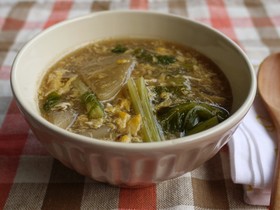 とろり～♪かぶの玉子中華スープ