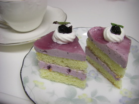 ブルーベリームースケーキ