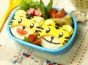 しまじろうの簡単サンドイッチ（キャラ弁）