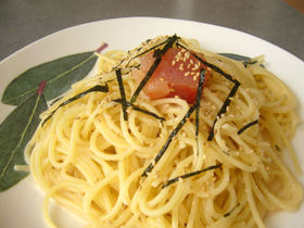 う～ん美味♪和風めんたいクリームパスタ