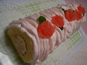 幸せ!りんごのロールケーキ