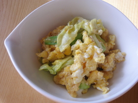 キャベツ卵(^.^)