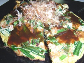 桜えびのニラ玉☆お好み焼き風~♪