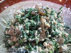 豆腐の春菊あえ！？