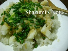 レンジ長芋のバター醤油