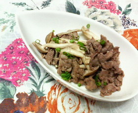 ✿牛肉としめじの❀醤油バルサミコ✿ソテー