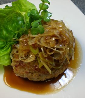 大盛葱ソースｏｎあっさりハンバーグ