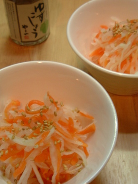 簡単紅白なます♪柚子胡椒風味