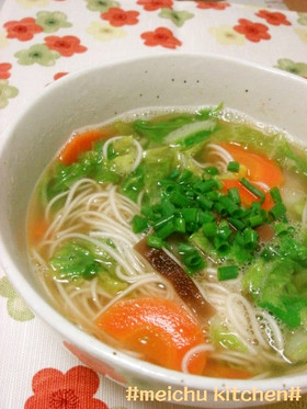 あったか～。中華風にゅうめん♪