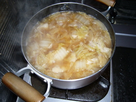 白菜とお肉の味噌煮