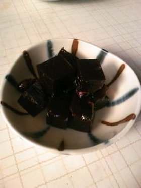 黒豆シロップ寒天