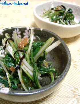 水菜と塩昆布と梅の＊浅漬け＊