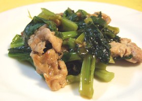 豚肉と小松菜のオイスター炒め☆