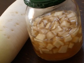のど風邪に！大根はちみつドリンク♪