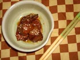 圧力鍋使用　豚レバーの甘辛煮