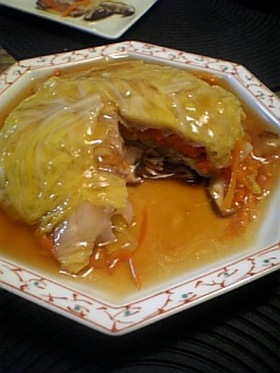 簡単ｱﾂｱﾂ白菜と豚肉の重ね蒸しあんかけ