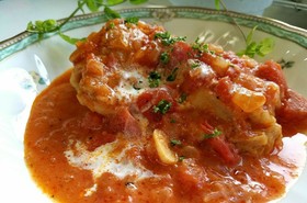 鶏肉のﾜｲﾝﾋﾞﾈｶﾞｰ煮込み♪