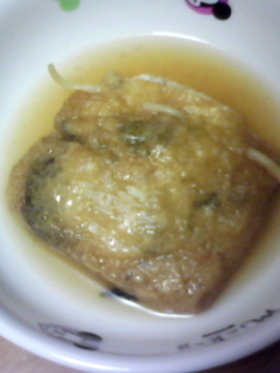 ひじきと餅の巾着煮