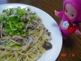 オイルサーディンときのこのパスタ★