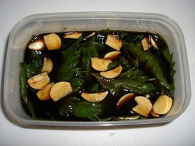 大葉にんにくしょうゆ