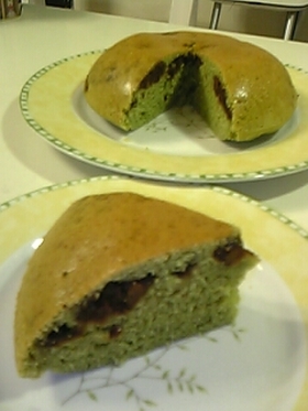 炊飯器で☆抹茶あずきケーキ♡