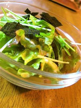 中華に合う醤油ベースのグリーンサラダ