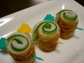 お弁当に！ちくわdeくるくる♪