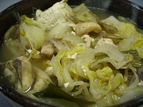 野菜たっぷり鶏味噌鍋