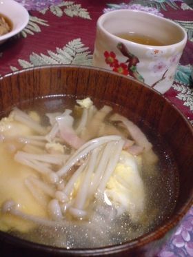 切って入れるだけ＊えのきのかんたんスープ