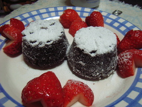 我が家のおやつ！とろとろチョコケーキ♡