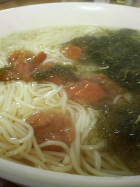 梅昆布にゅうめん。