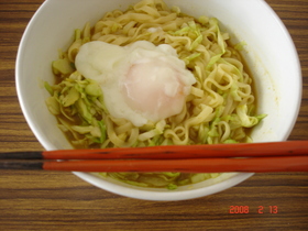 もんじゃ風カレーうどん
