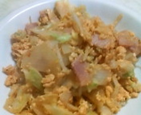 *野菜と卵のケチャップ炒め*