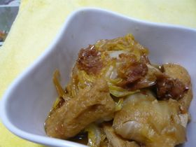 白菜と揚げのおかか煮浸し