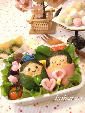 ひな祭りのお弁当（キャラ弁）