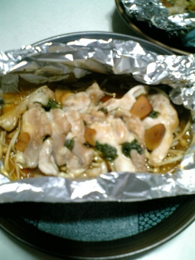 『大葉にんにく醤油』でチキンホイル焼き♪