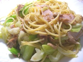 簡単！キャベツとツナの和風柚子胡椒パスタ