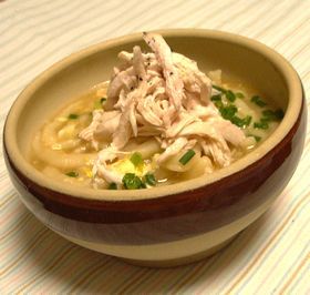 蒸し鶏と卵の中華風とろとろうどん