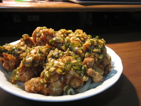 劇旨！鶏肉の竜田揚げ　中華風甘酢ダレかけ