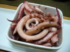 イカのガーリックバター炒め☆バジル風味