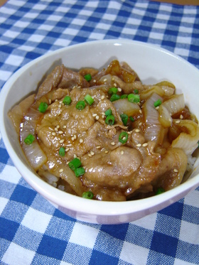 豚肉の☆甘辛丼