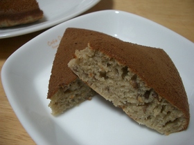 フライパンで小豆のケーキ