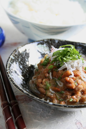 大葉にんにく醤油おろし納豆
