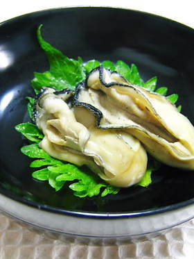 牡蠣の酒煮